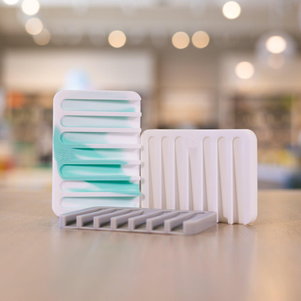 Multiple silicone soap dishes