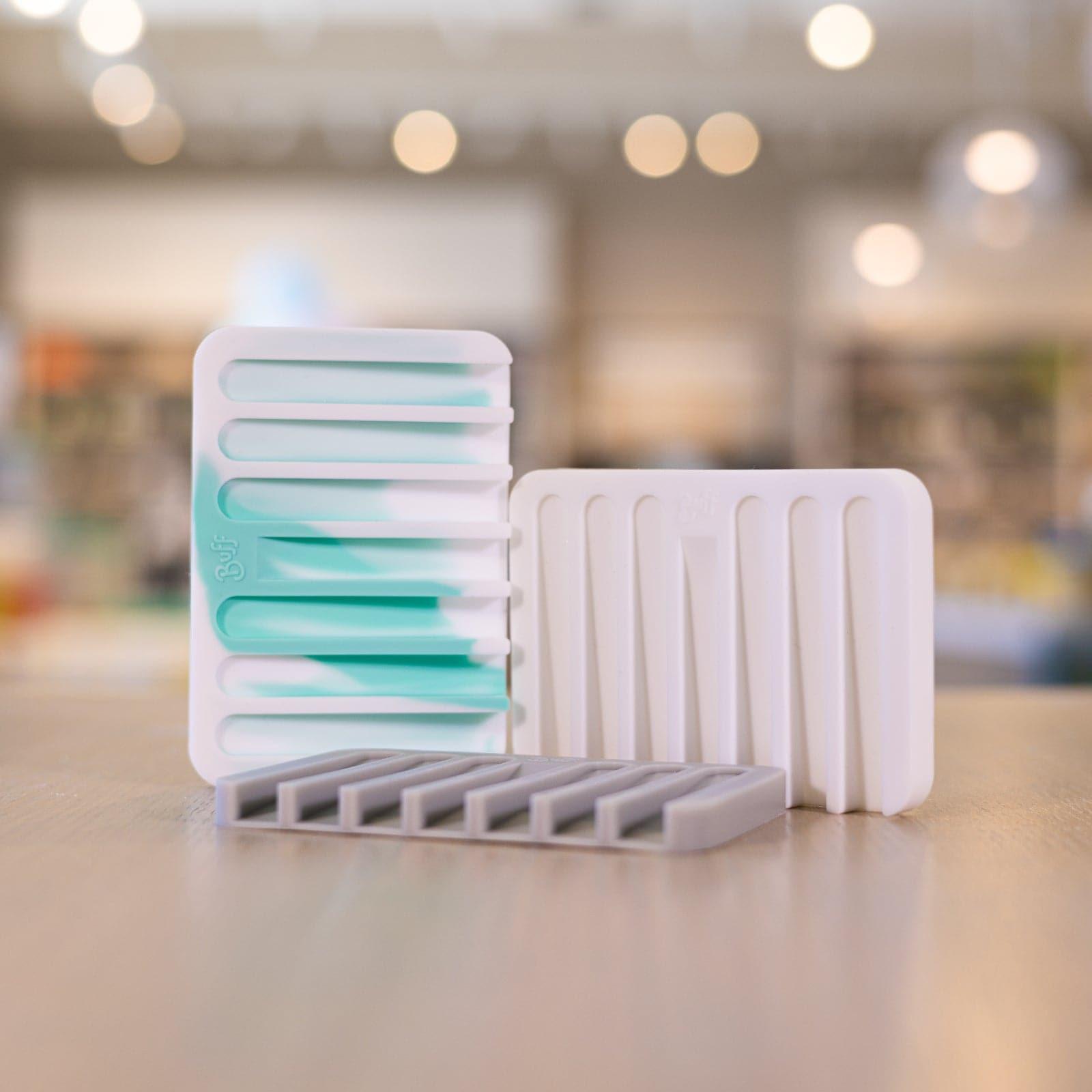 Multiple silicone soap dishes