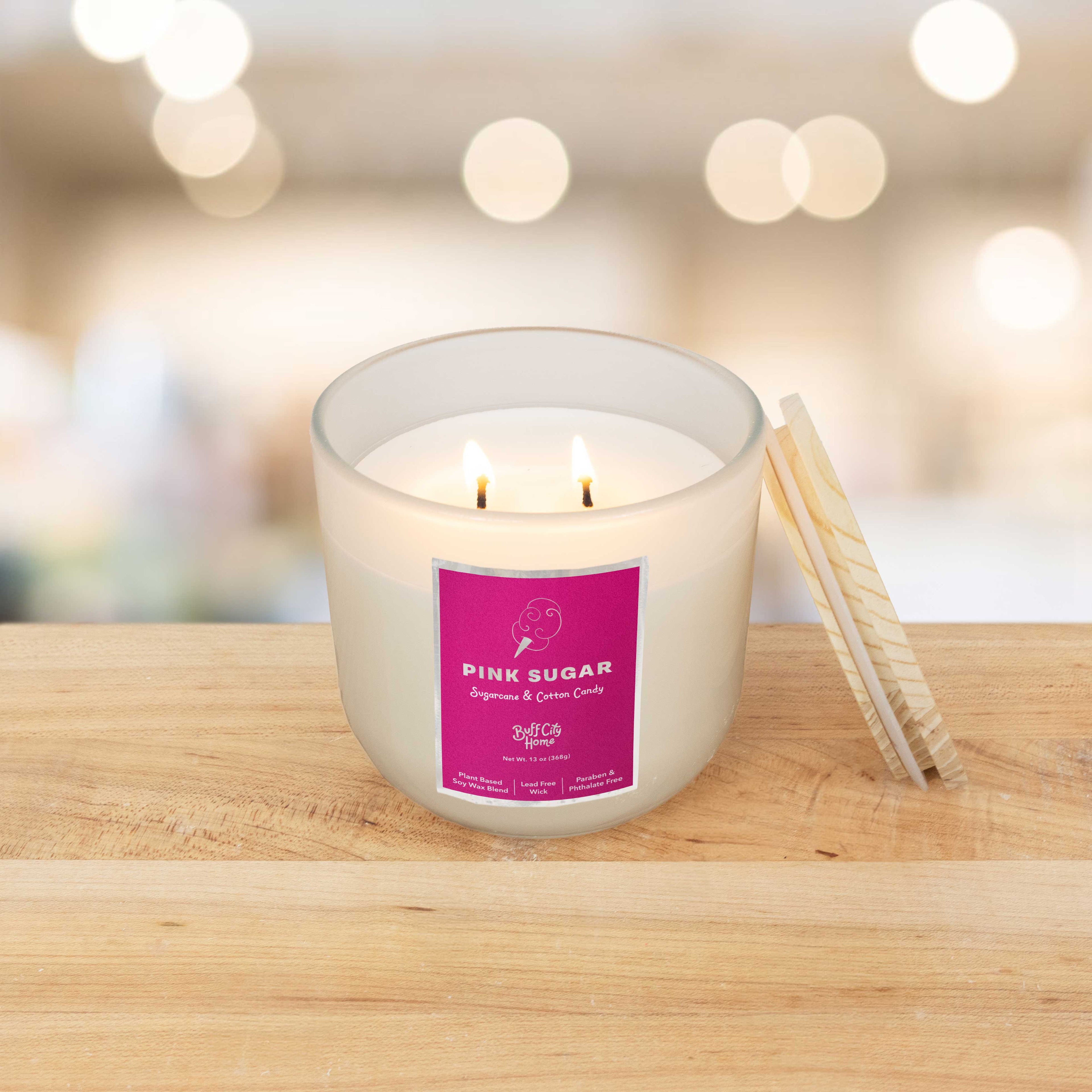 Pink Sugar 2-Wick Candle by Buff City Soap Supply, LLC