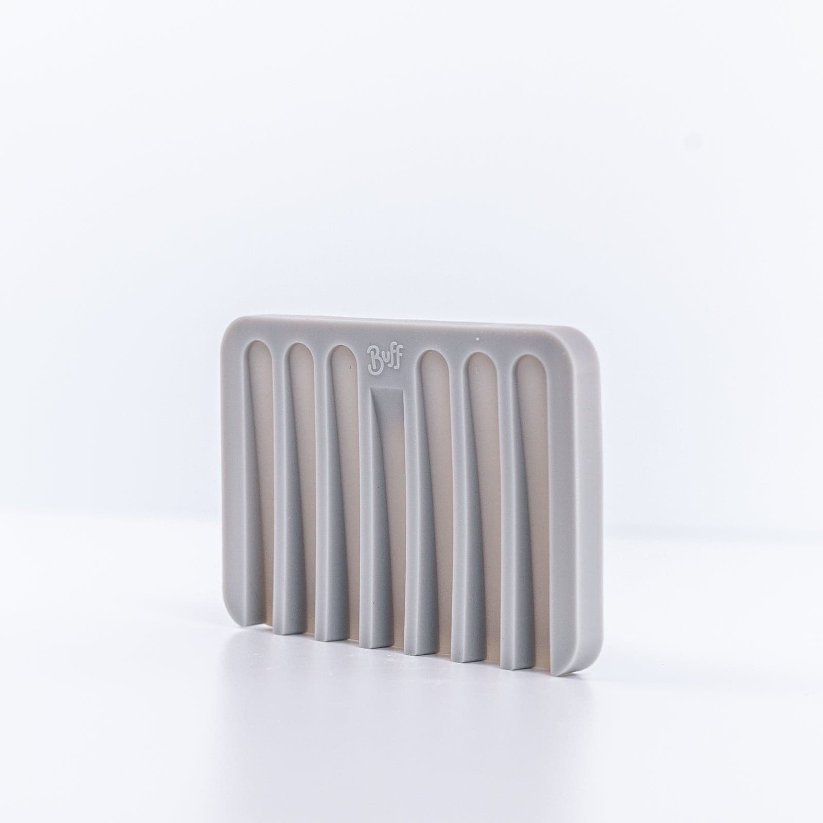 Grey Silicone Soap Dish against white background