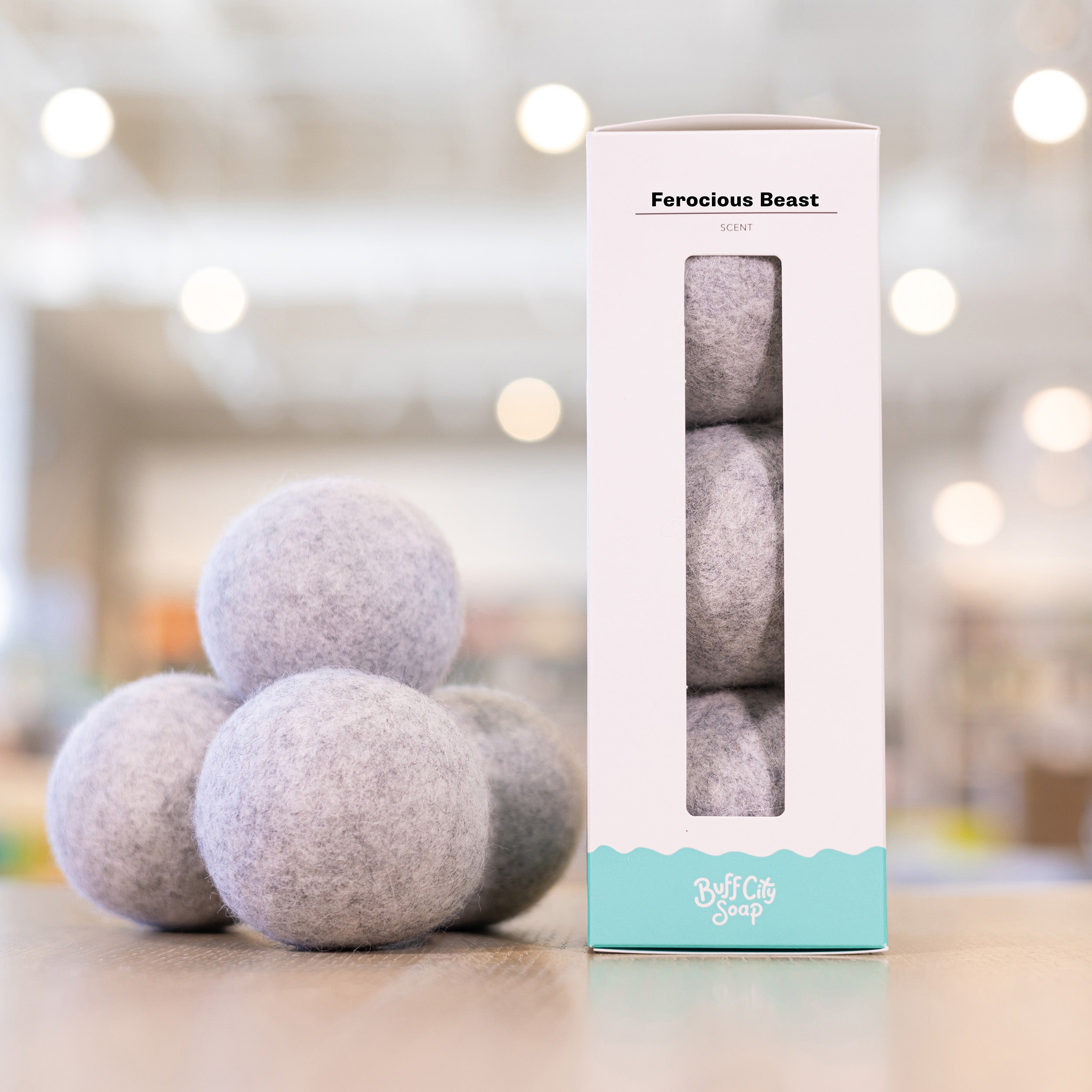 Ferocious Beast Wool Dryer Balls (Set of 3) by Buff City Soap Supply, LLC