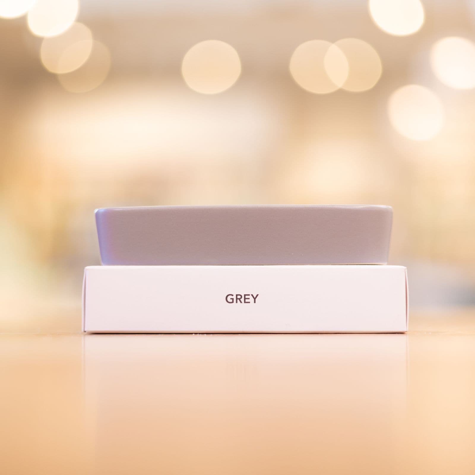 Grey Porcelain and Bamboo Soap Dish by Buff City Soap Supply, LLC