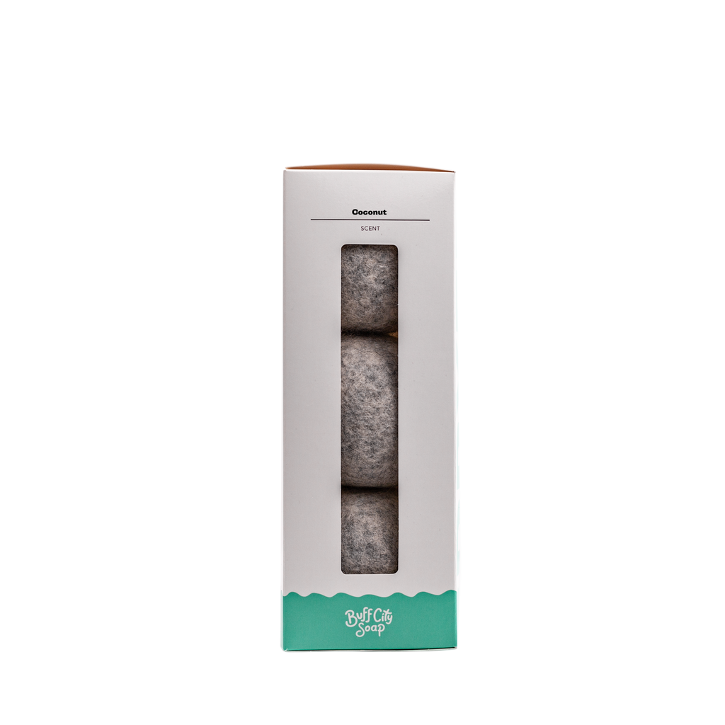 Coconut Wool Dryer Balls (Set of 3) by Buff City Soap Supply, LLC